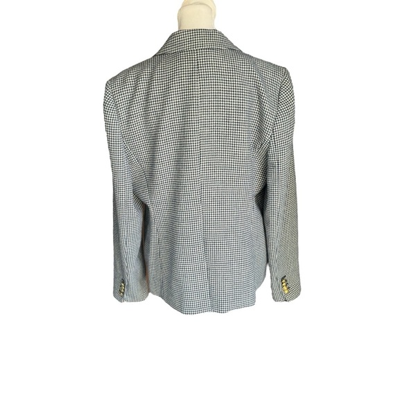 J. Crew - The Campbell Blue Houndstooth Wool Blend Blazer Sz 14 - Picture 7 of 11